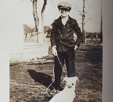 Lawrence Alfred Lucas with dog