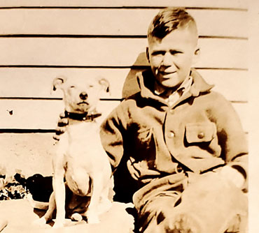 Lawrence Alfred Lucas with Kirk's dog Penny