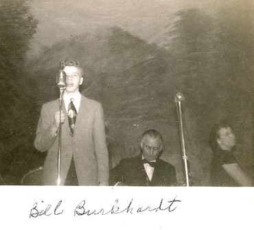 Bill Burkhardt singing at wedding