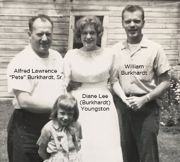 Alfred 'Pete', Diane, William, Janice Burkhardt