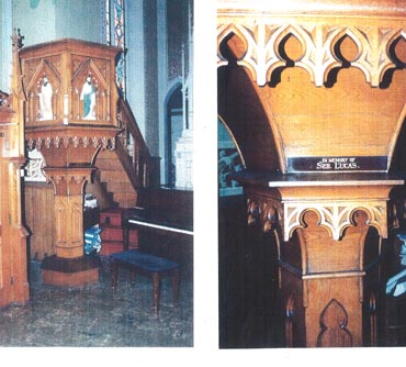 Pulpit at St. Rose Church - in memory Seb. Lucas