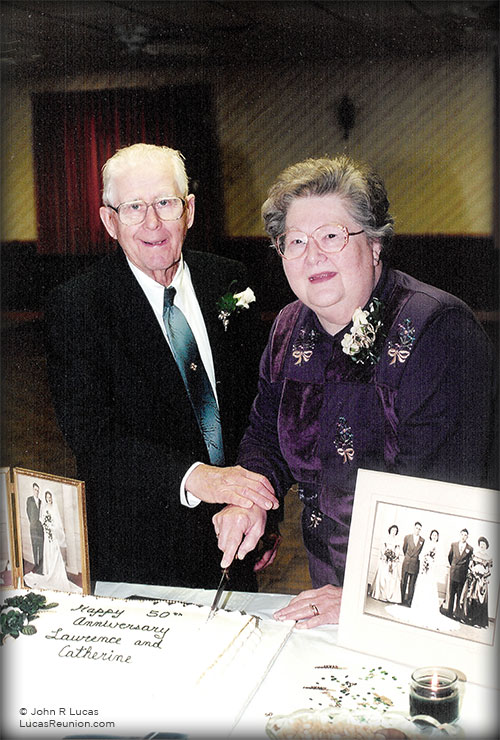 Lawrence and Catherine (Pothast) Lucas 50th wedding anniversary