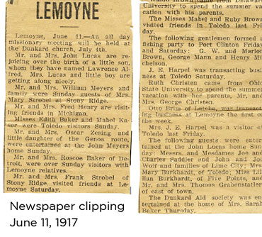 Lawrence Alfred Lucas - birth announcement - 1917